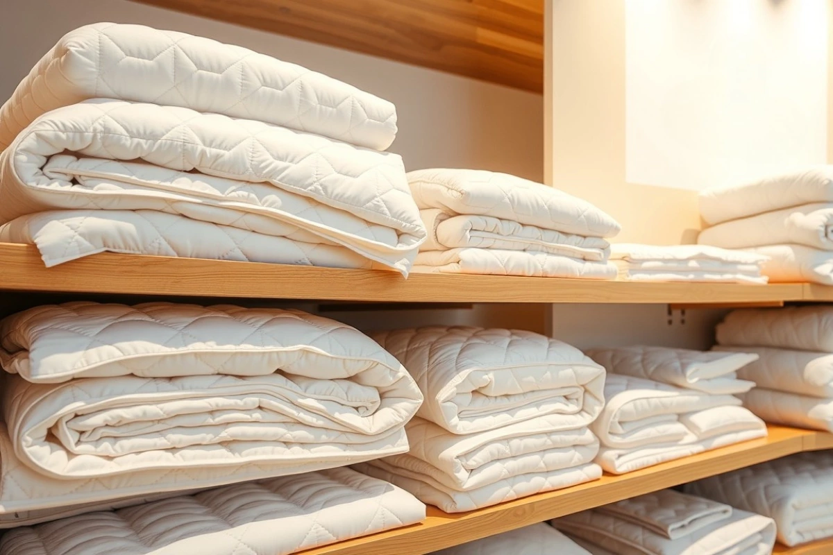 Atelier von Betten Sauer mit hängenden Decken und handwerklicher Atmosphäre