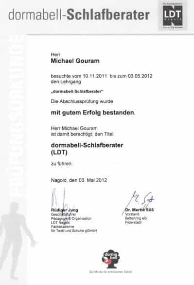 Galerie – Michael Gouram Dormabell Schlafberater