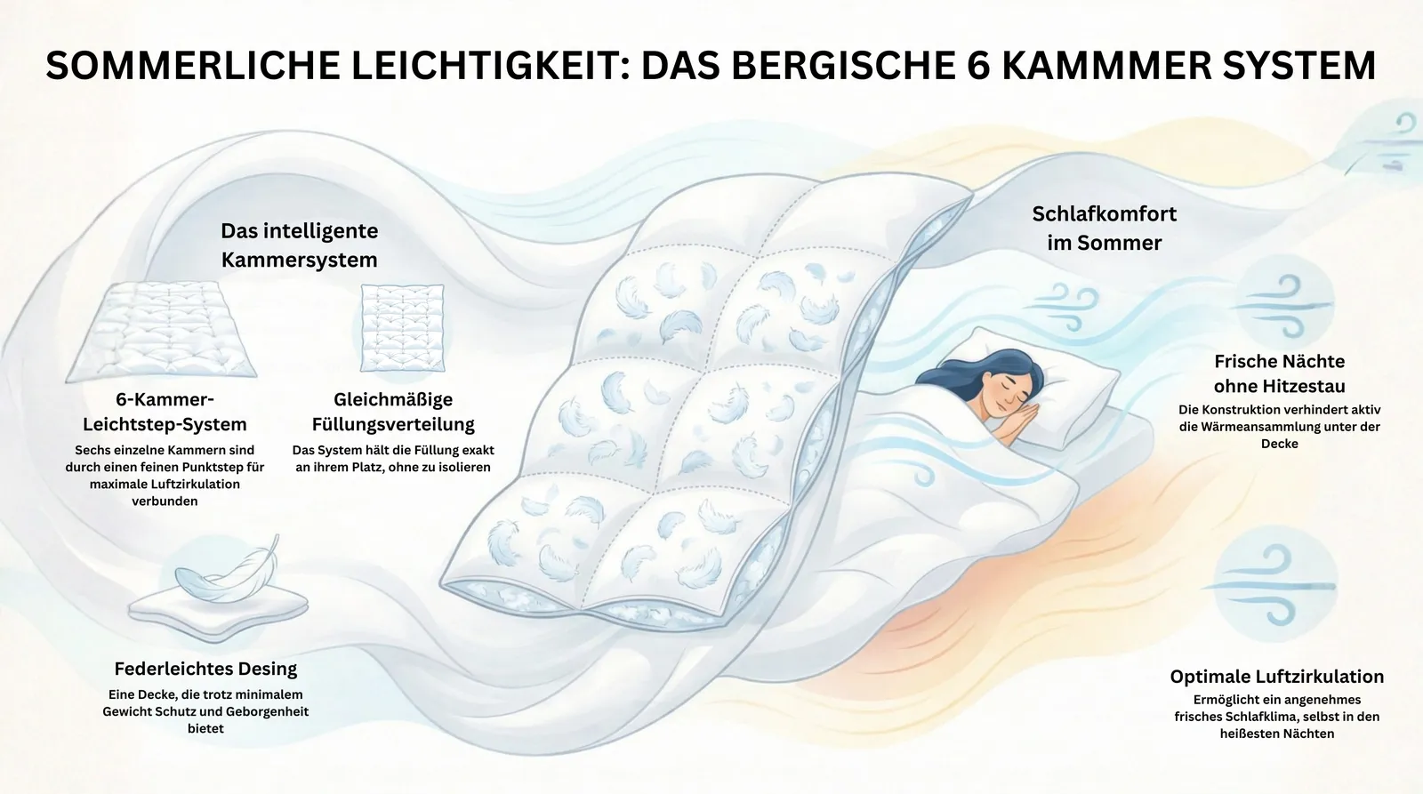 Sommerliche Leichtigkeit unter der Daunendecke