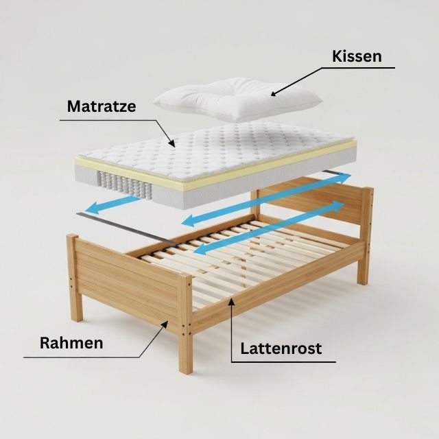 Offenes Boxspring-Bettsystem mit sichtbaren Schichten (JPG, komprimiert)