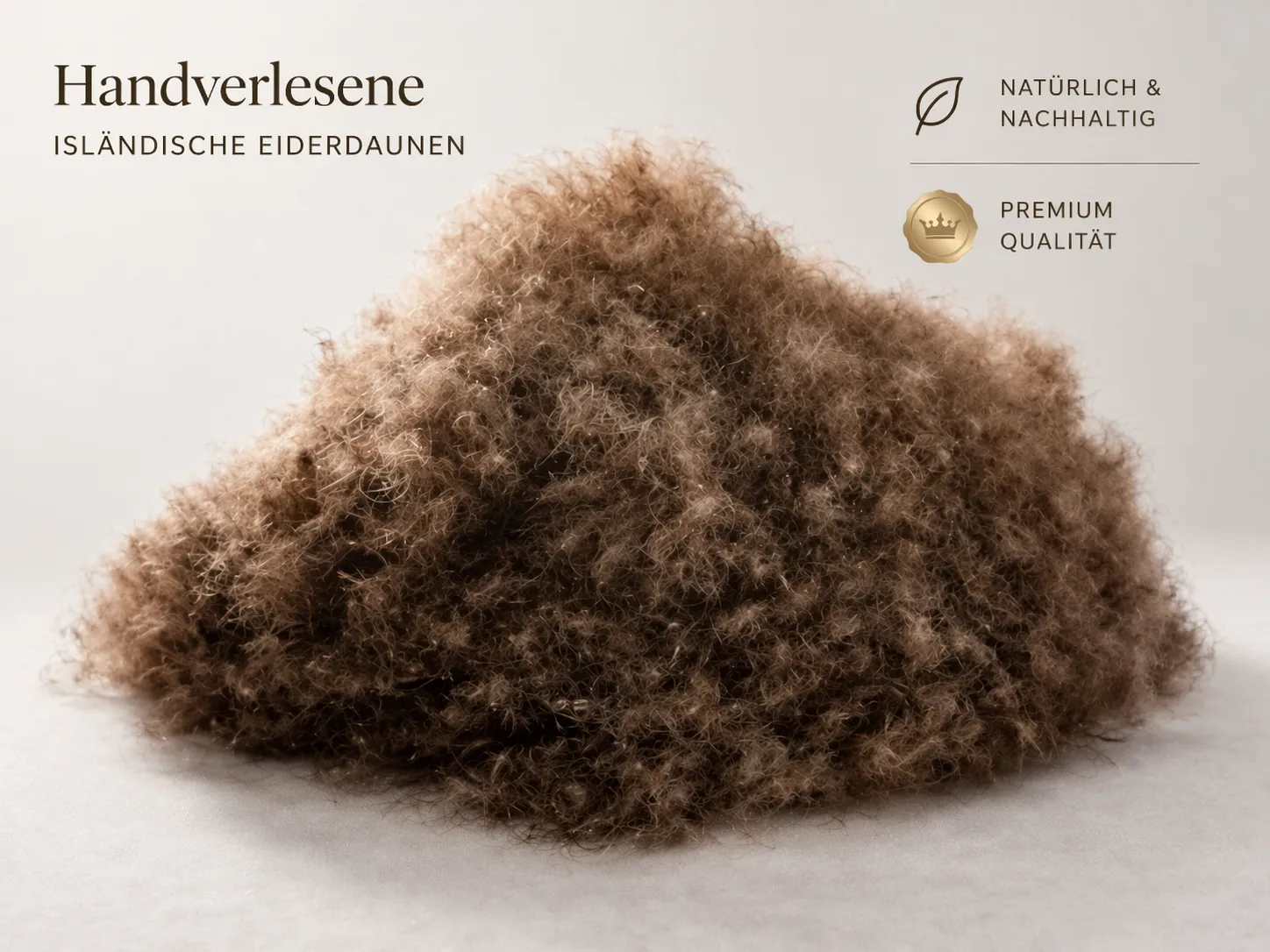 Handverlesene isländische Eiderdaunen