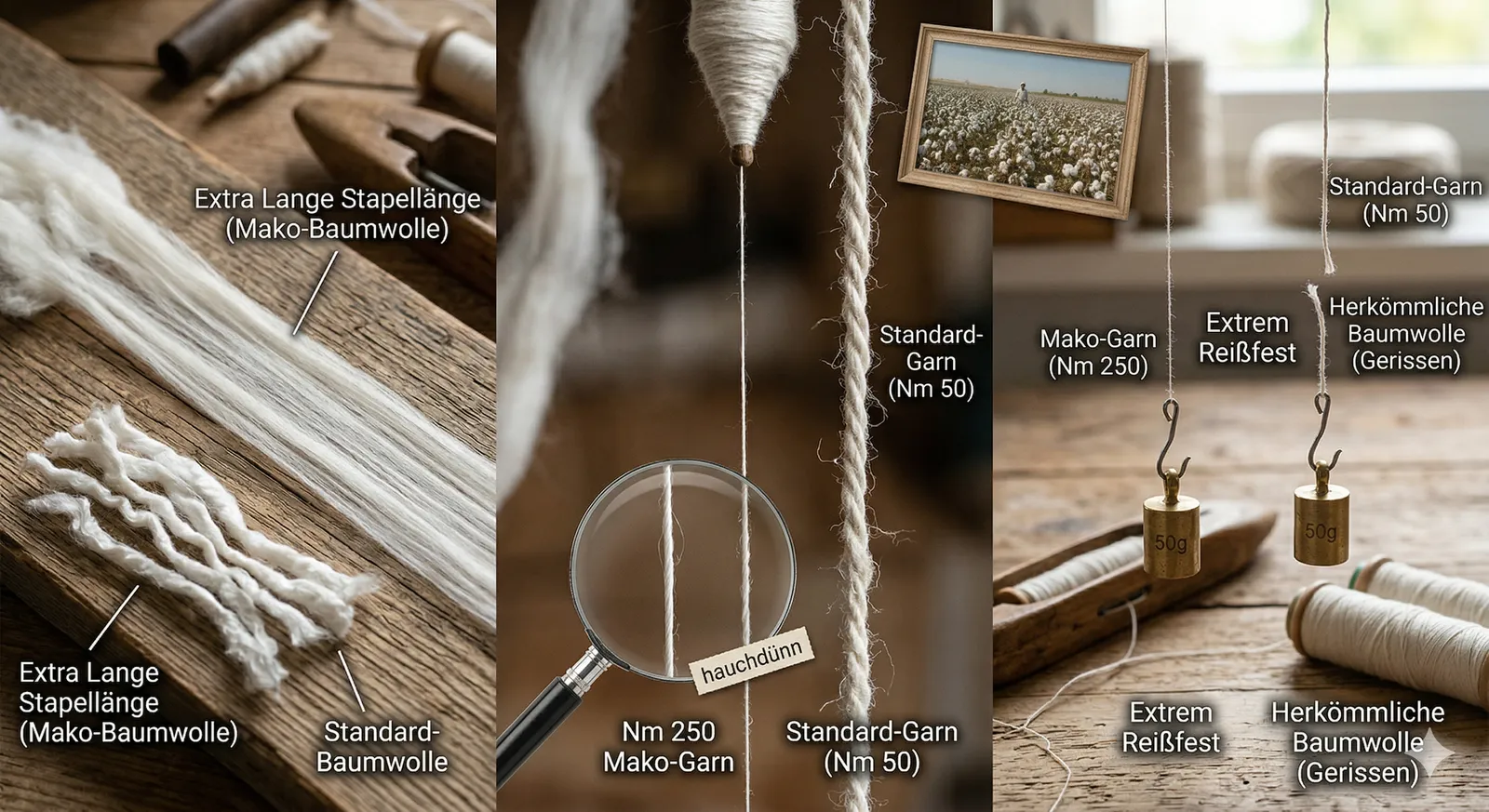 Superfeiner Mako-Batist aus 100 Prozent Baumwolle für Eiderdaune von Betten Sauer in Köln
