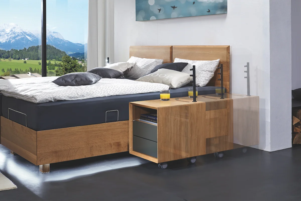 Kirchner Lugano Duobett Boxlike mit Nachttisch Wildeiche