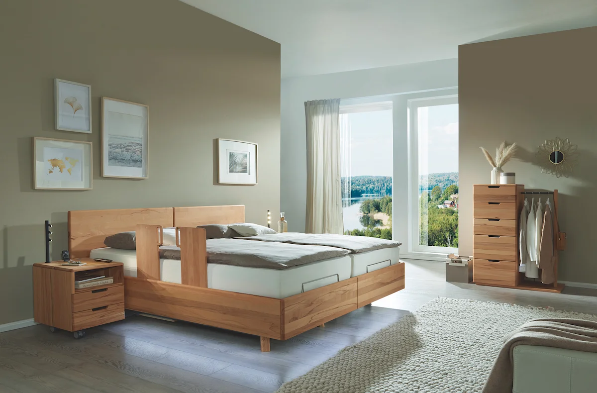 Kirchner Bergen Duobett Classic Kernbuche mit Herausfallschutz