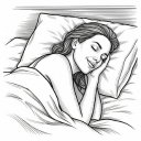 Illustration eines entspannten Schlafenden