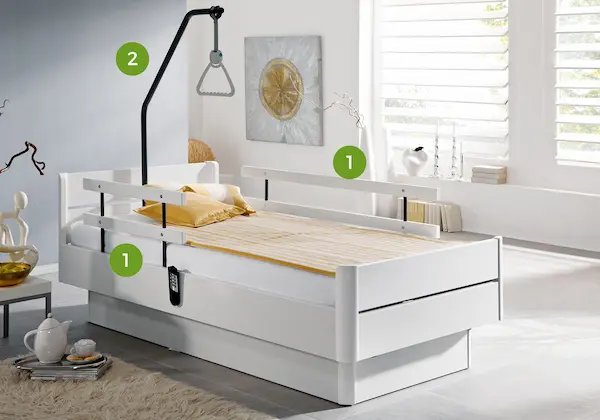 Bettideen mit Seitenherausfallschutz und Aufrichthilfe